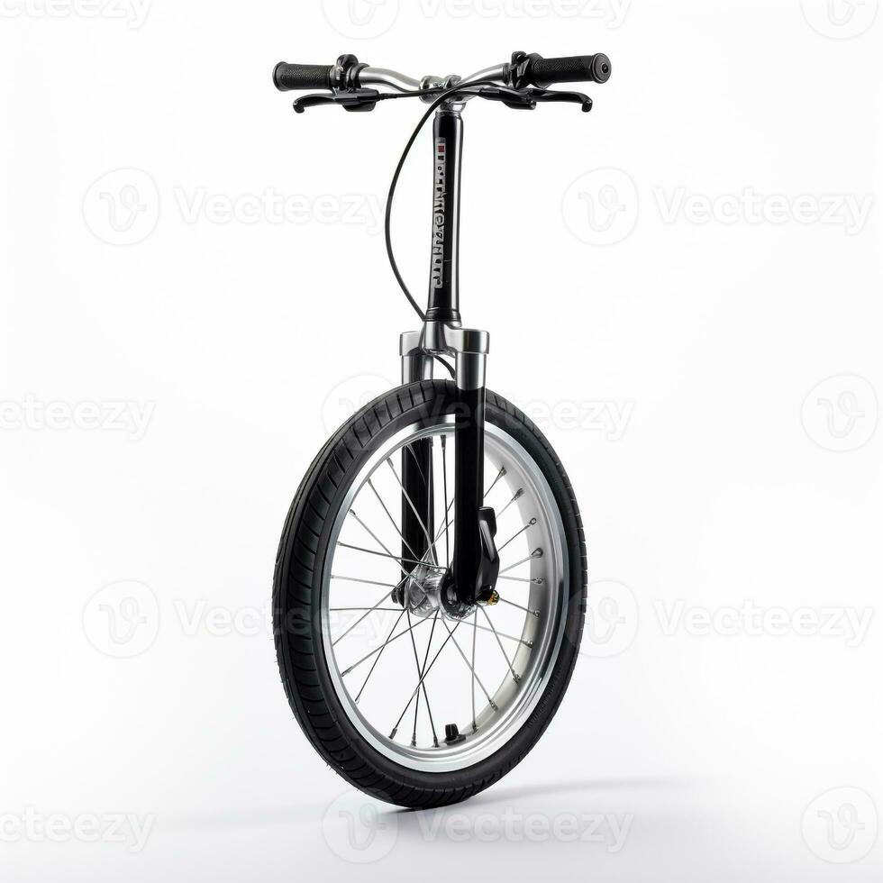 Unicycle on white background. Generative AI photo