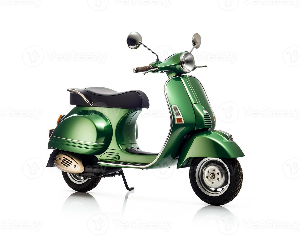 Vespa on white background. Generative AI photo