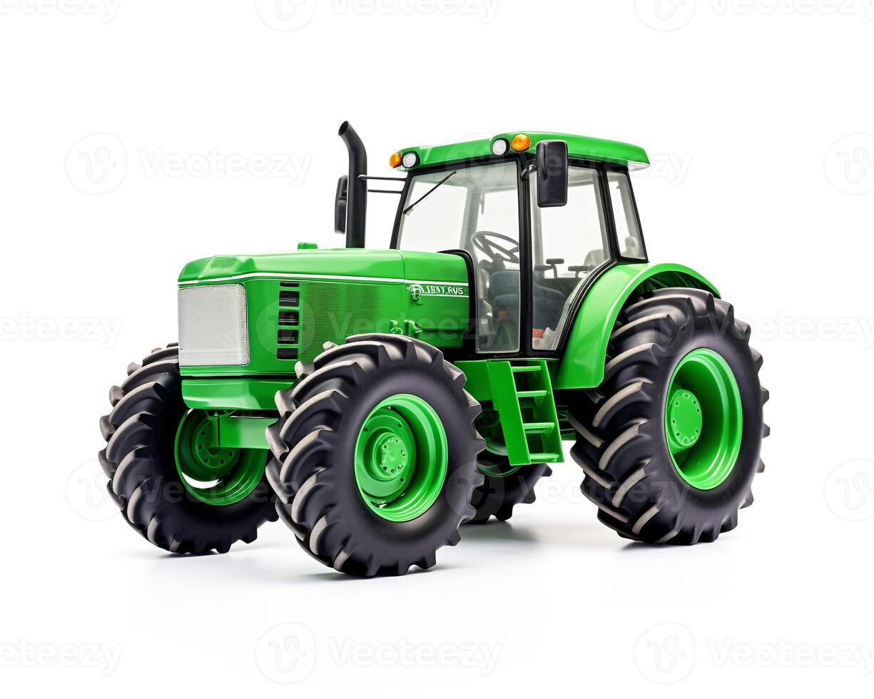 Tractor on white background. Generative AI photo