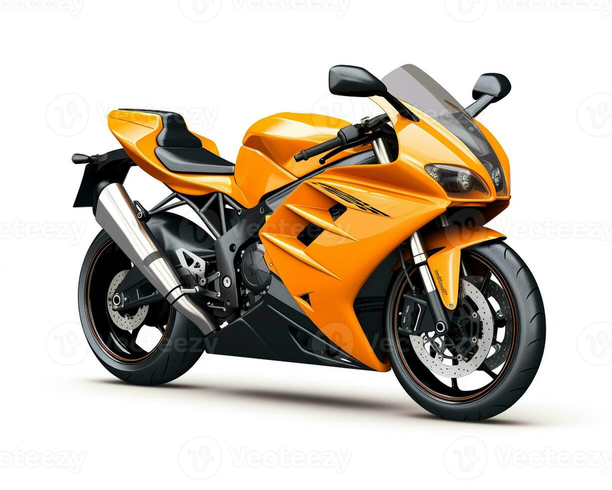 Sport Bike on white background. Generative AI photo