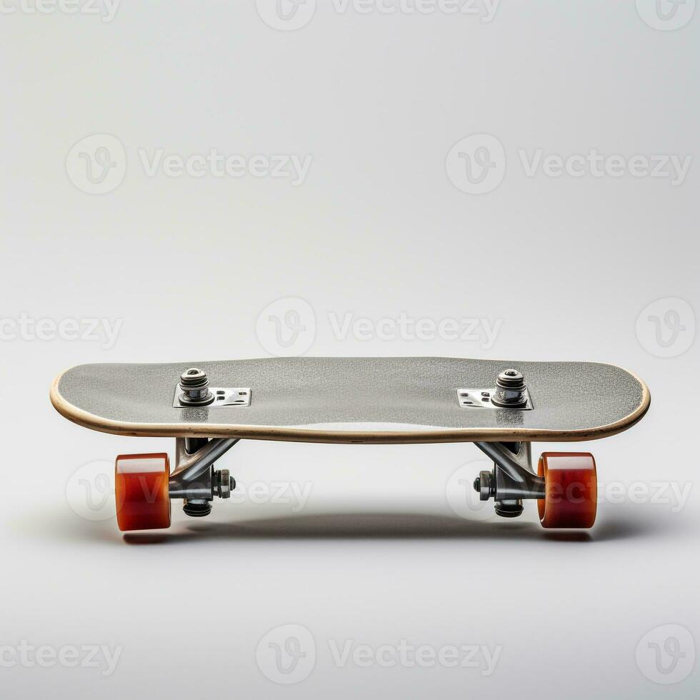 Skateboard on white background. Generative AI photo