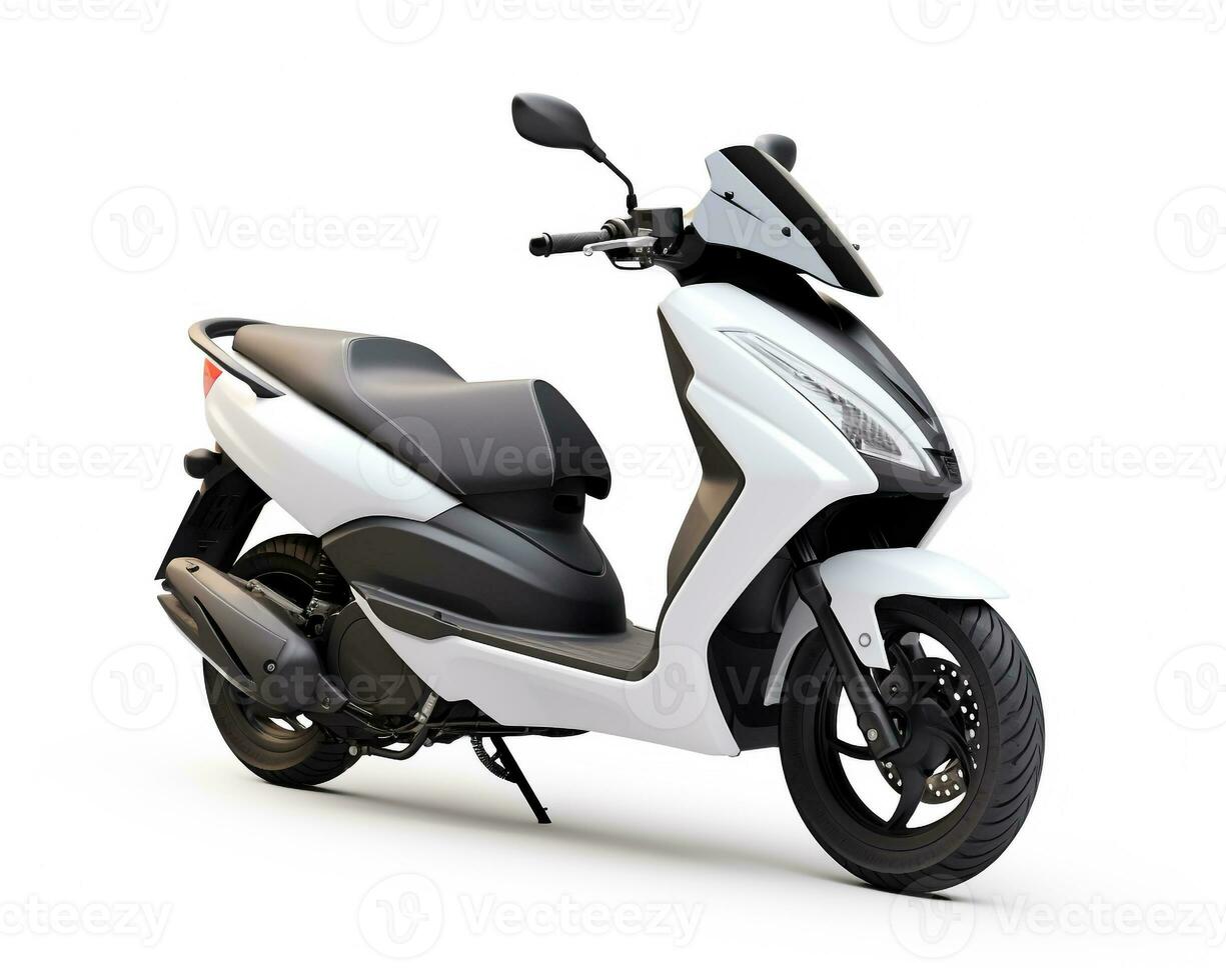 Scooter Motorcycle on white background. Generative AI photo