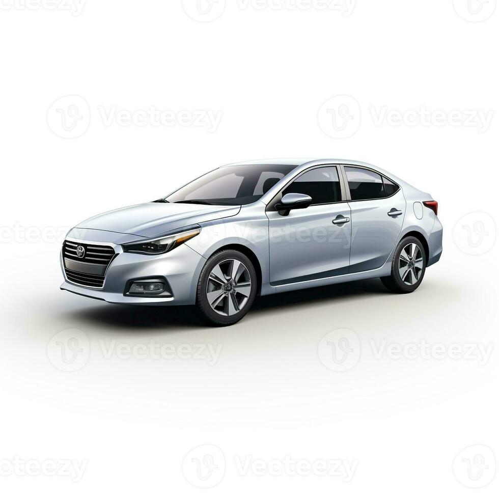 Sedan on white background. Generative AI photo