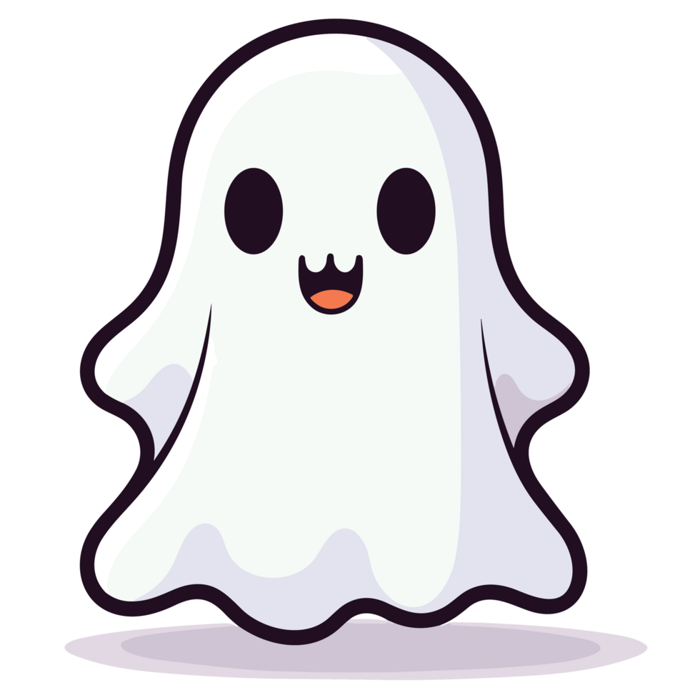 Beautiful Cute Halloween Ghost - Ai Generative 32874104 PNG