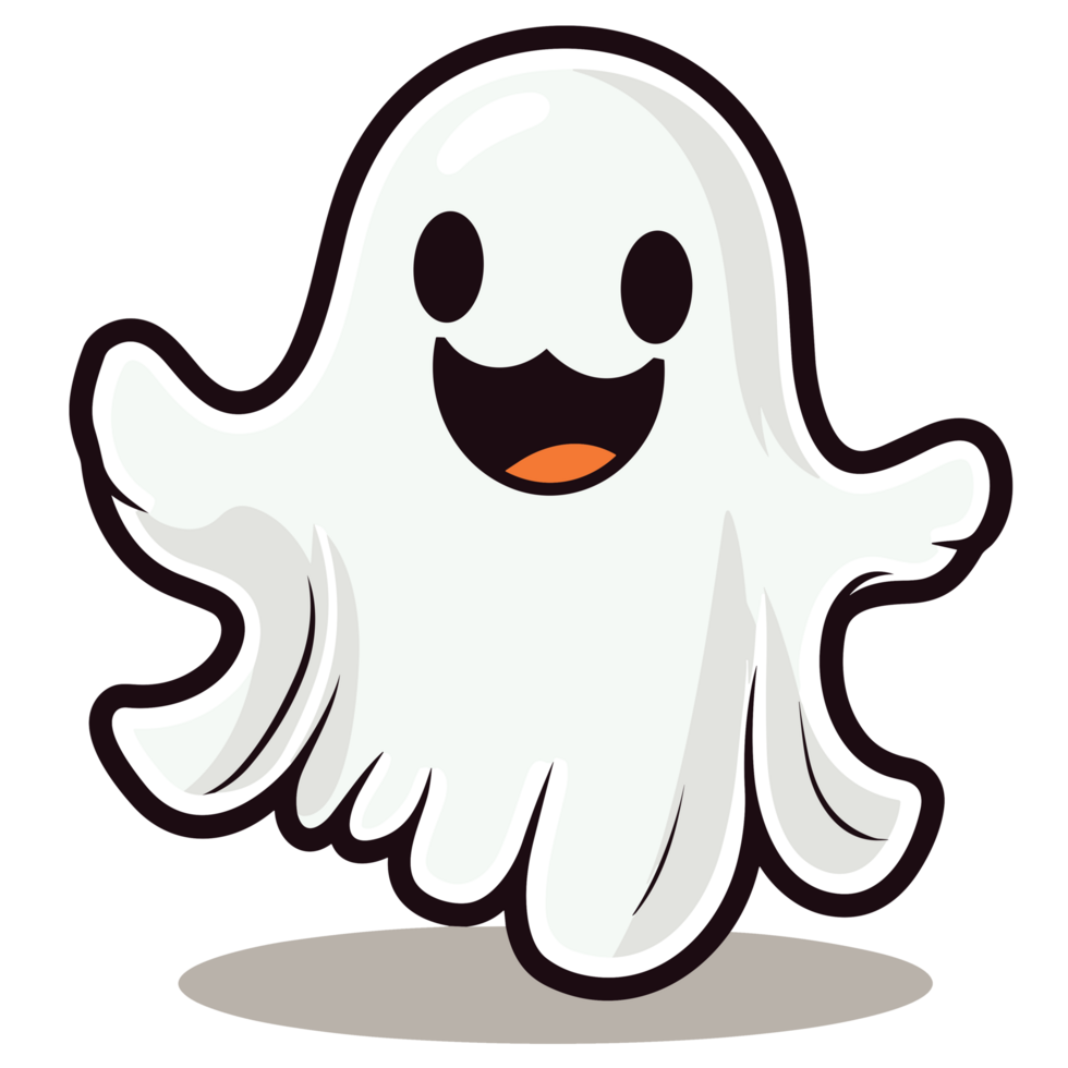 Beautiful Cute Halloween Ghost - Ai Generative 32874105 PNG