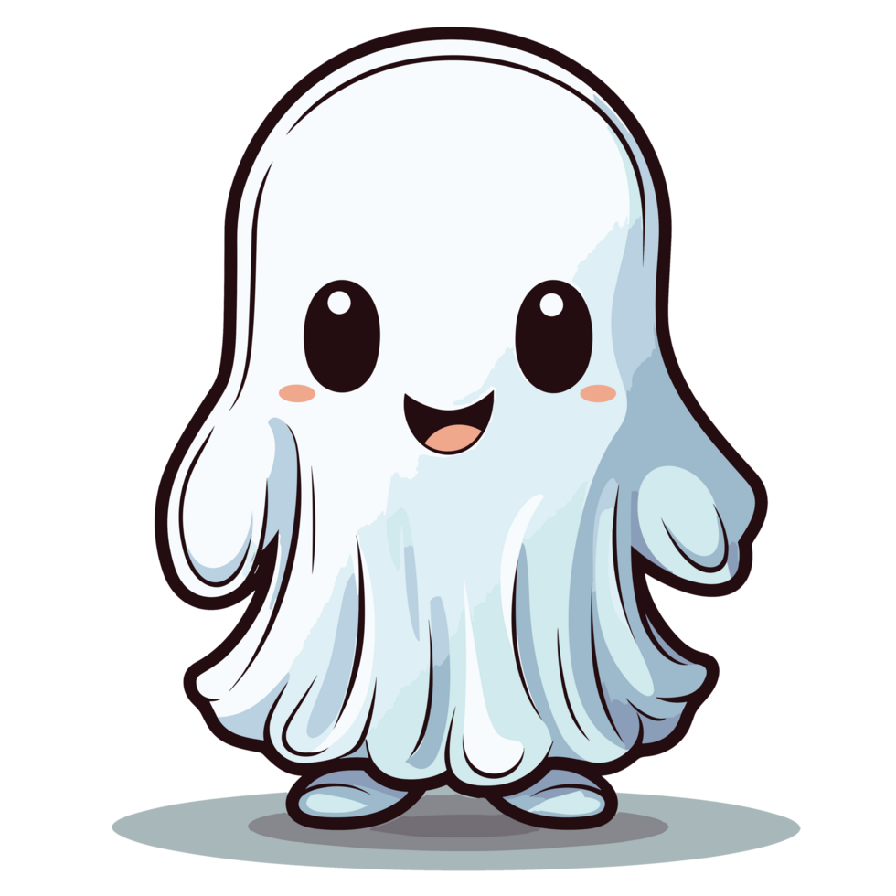 Beautiful Cute Halloween Ghost - Ai Generative 32874109 PNG