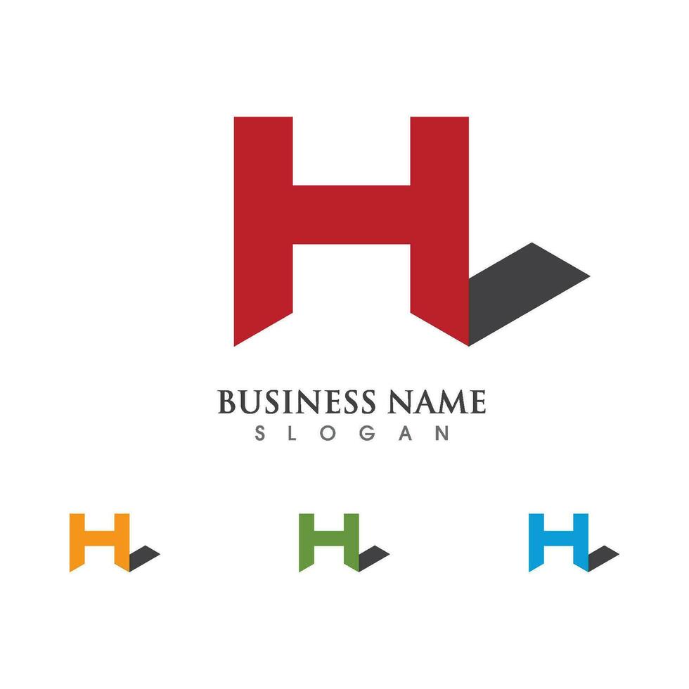 H Logo Hexagon illustration Icon vector