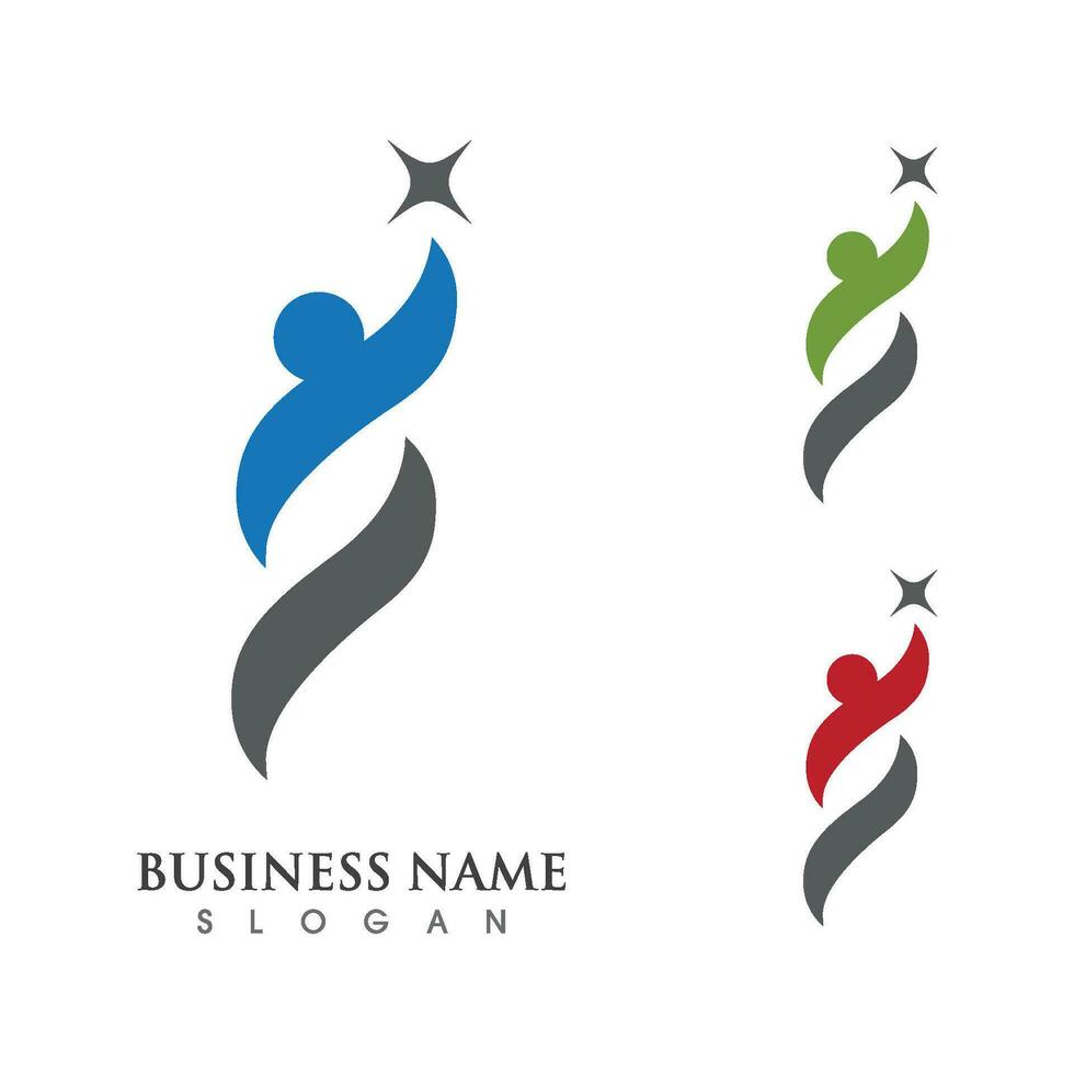 Human character logo sign vector