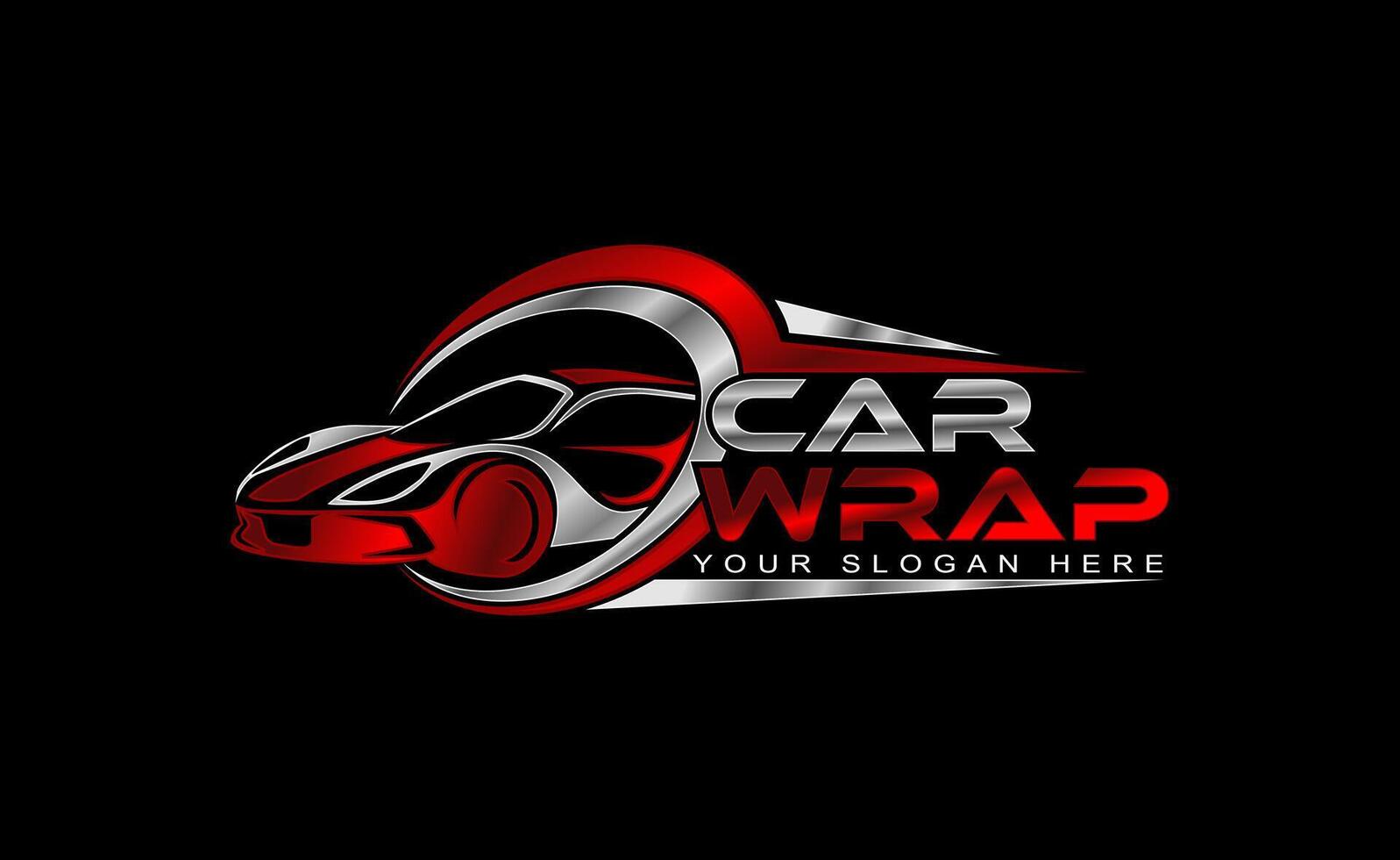 car wrap logo emblem sticker isolated on black background modern design