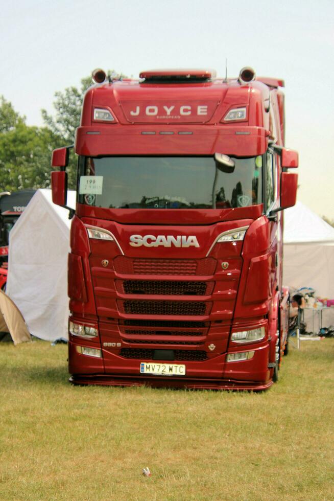 Whitchurch in the UK in JUne 2023. A view of a Truck at a Truck Show in Whitchurch Shropshire photo