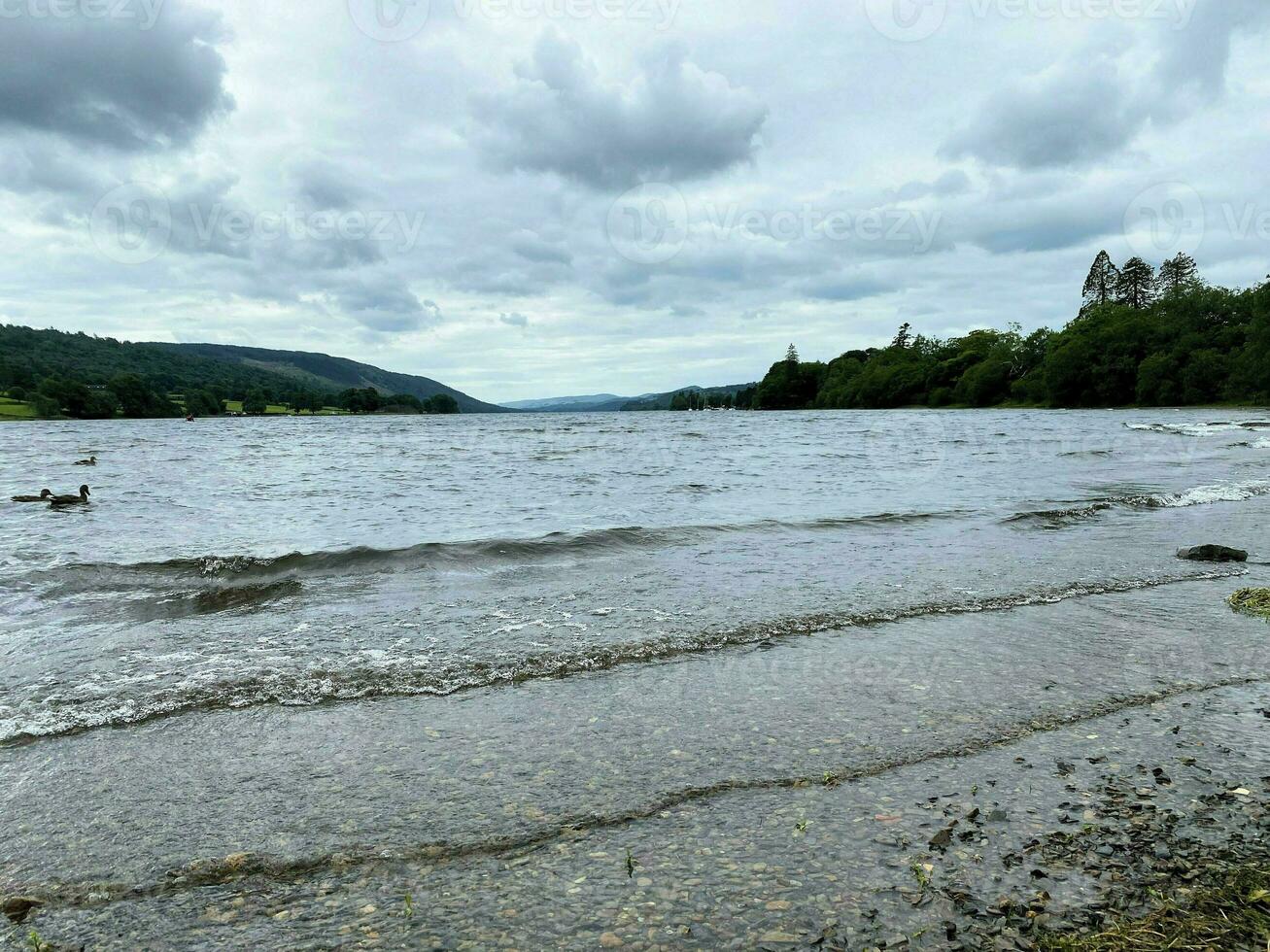 A view of Coniston Water in the Lake District photo