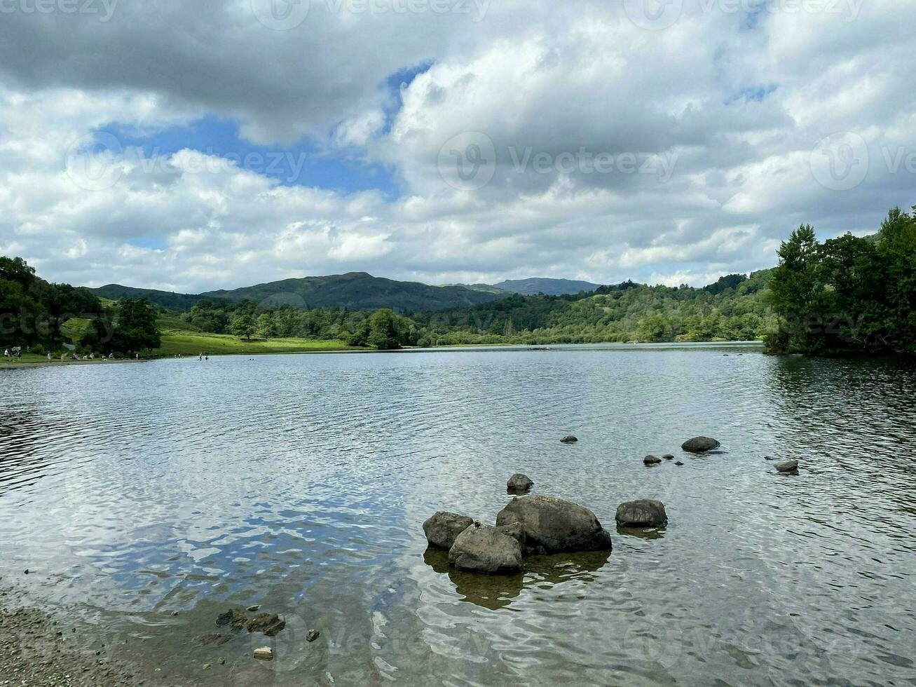 un ver de el lago distrito a Rydal agua foto