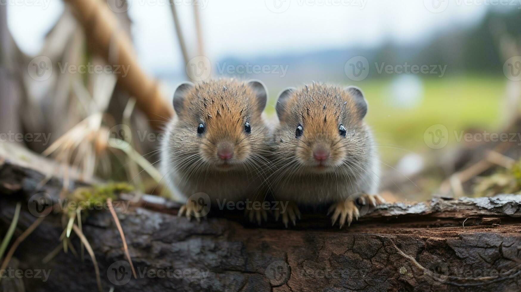 foto de conmovedor dos marmotas con un énfasis en expresión de amor. generativo ai