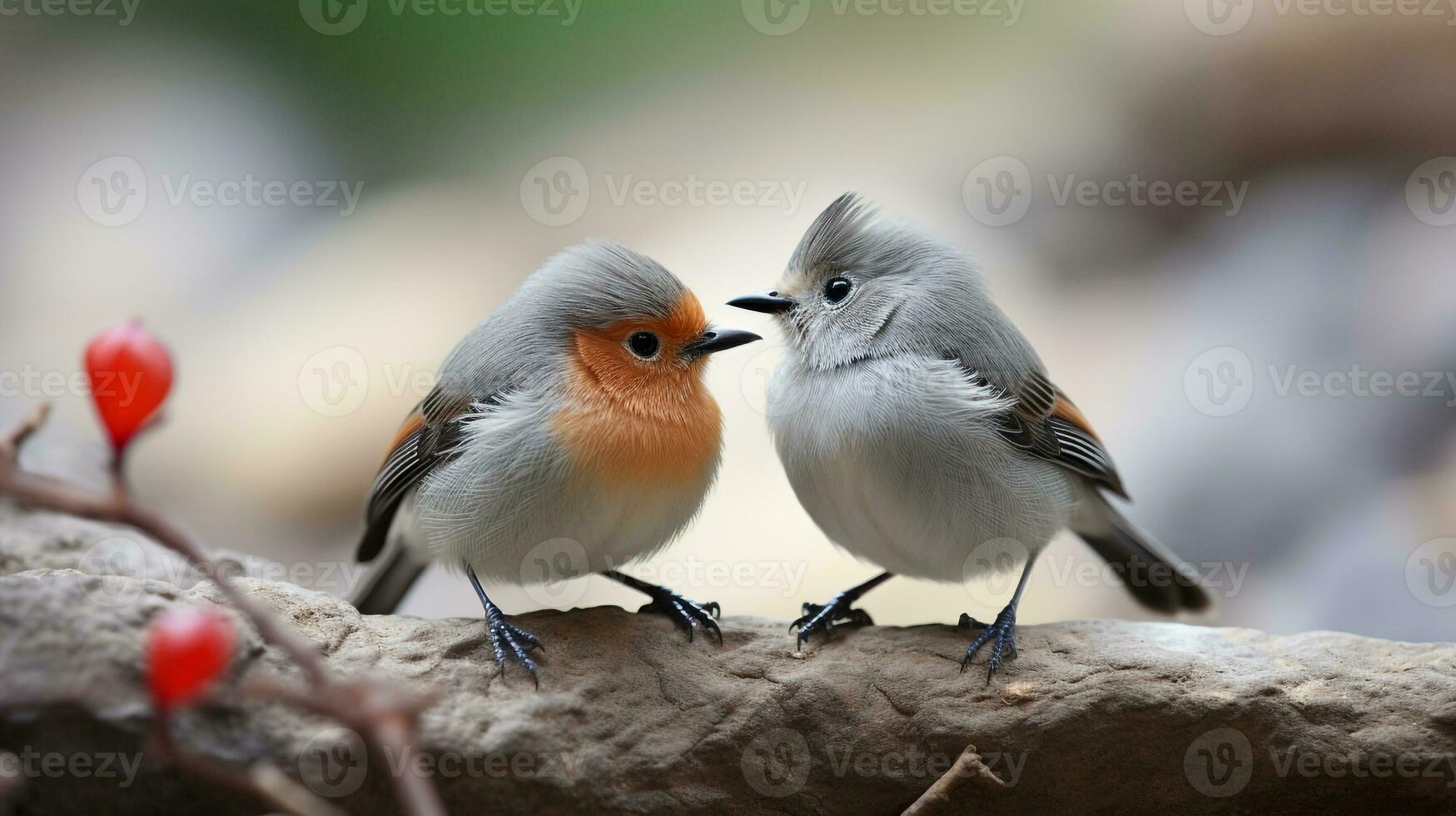 photo of heart-melting two X-ray Tetras with an emphasis on expression of love. Generative AI