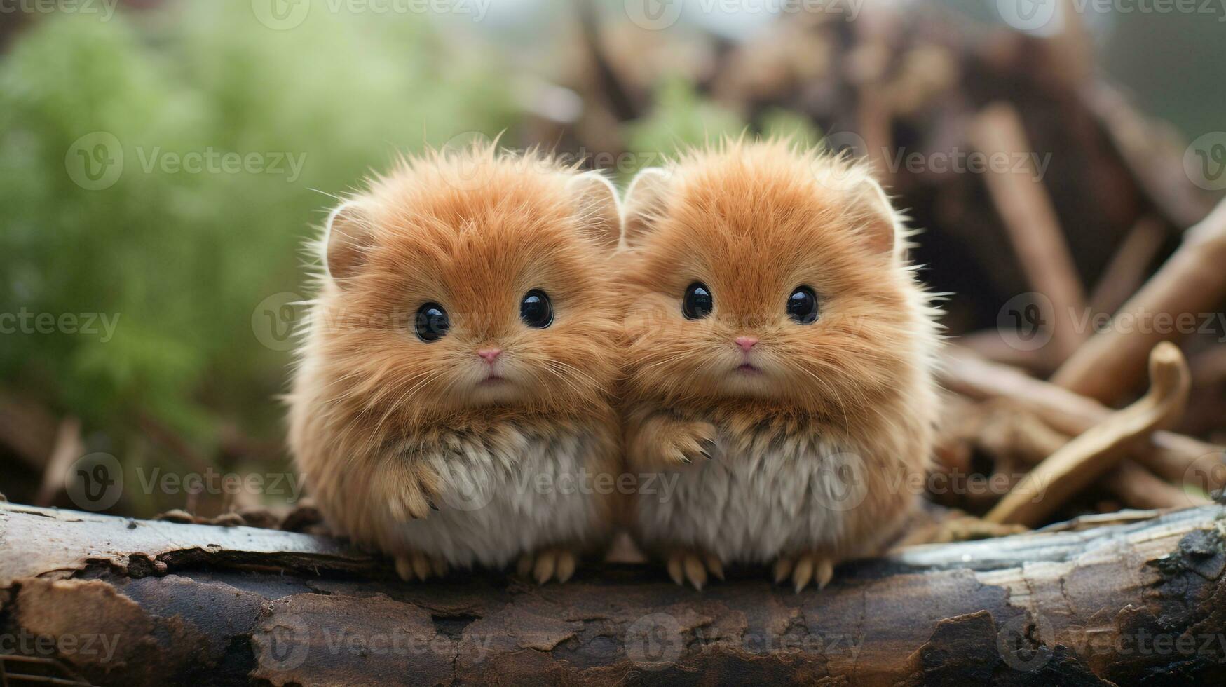 photo of heart-melting two Lemmings with an emphasis on expression of love. Generative AI