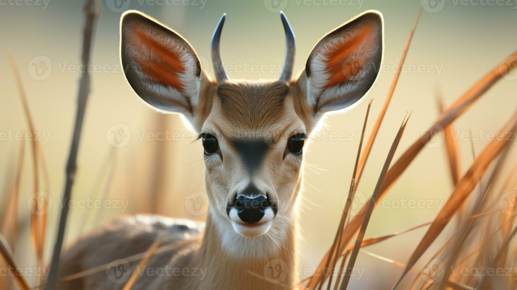 photo of heart-melting two Impalas with an emphasis on expression of love. Generative AI