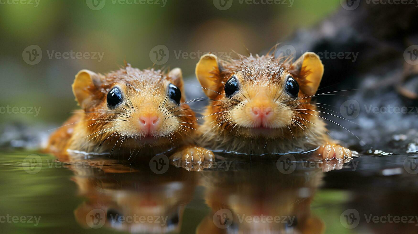 photo of heart-melting two Frogs with an emphasis on expression of love. Generative AI