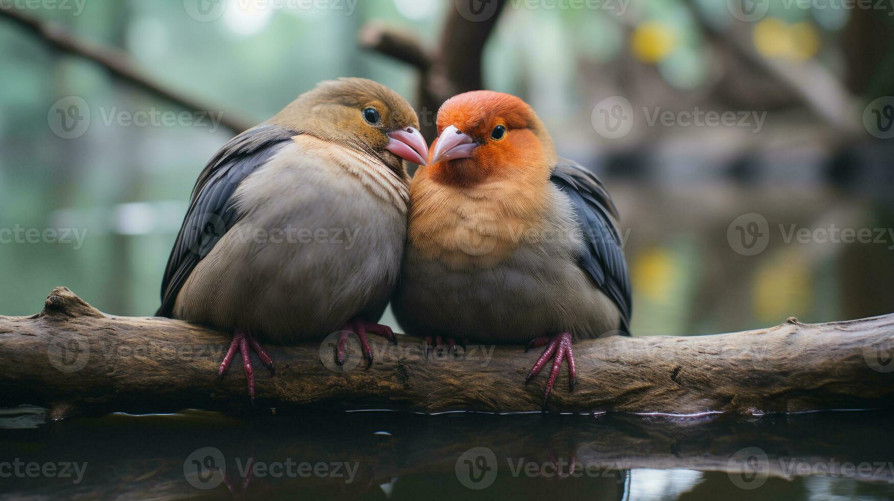 photo of heart-melting two Capybaras with an emphasis on expression of love. Generative AI