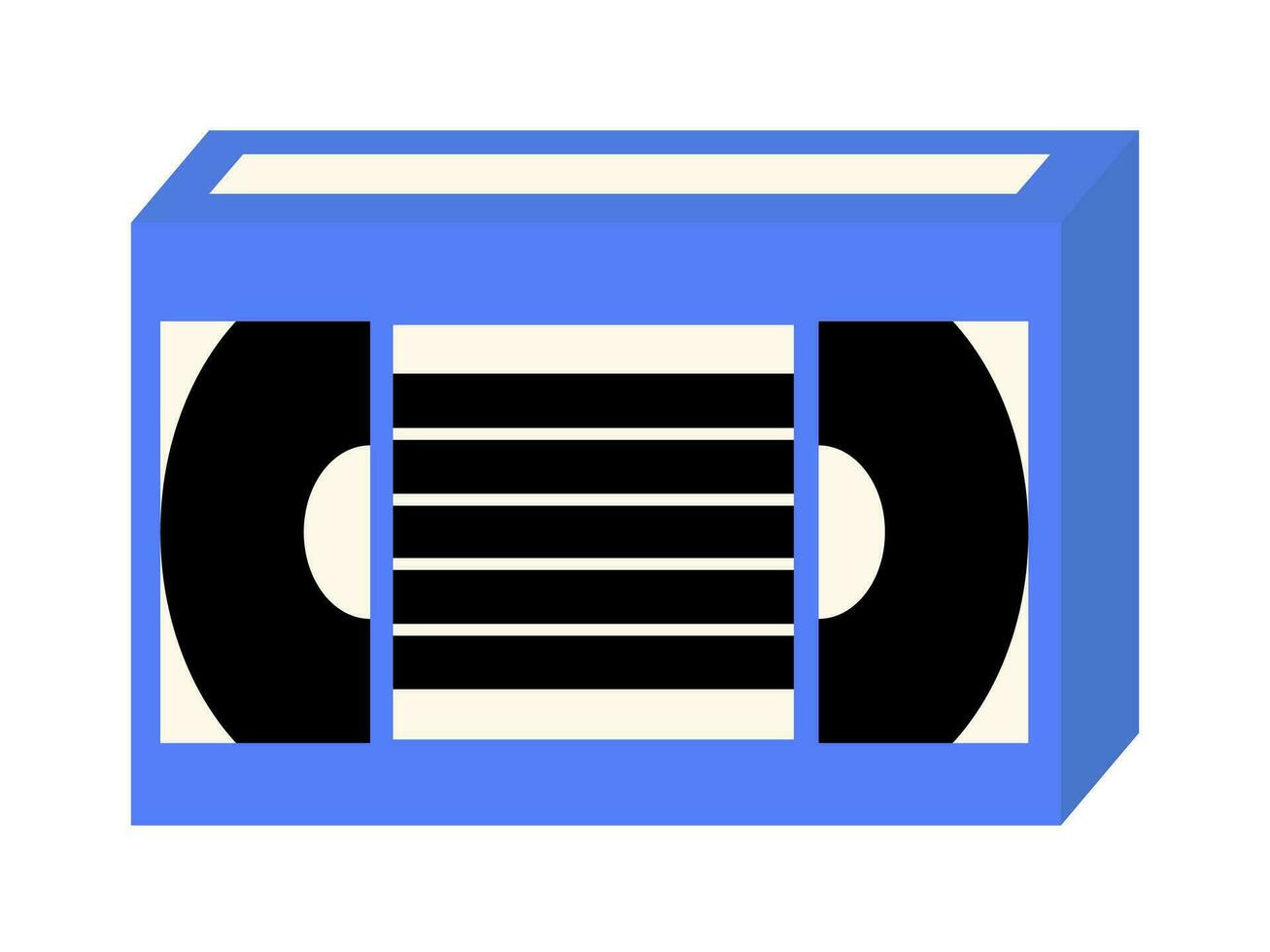 Vector VHS cassette flat style illustration