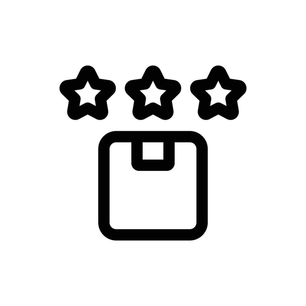Rating icon in trendy outline style isolated on white background. Rating silhouette symbol for your website design, logo, app, UI. Vector illustration, EPS10.