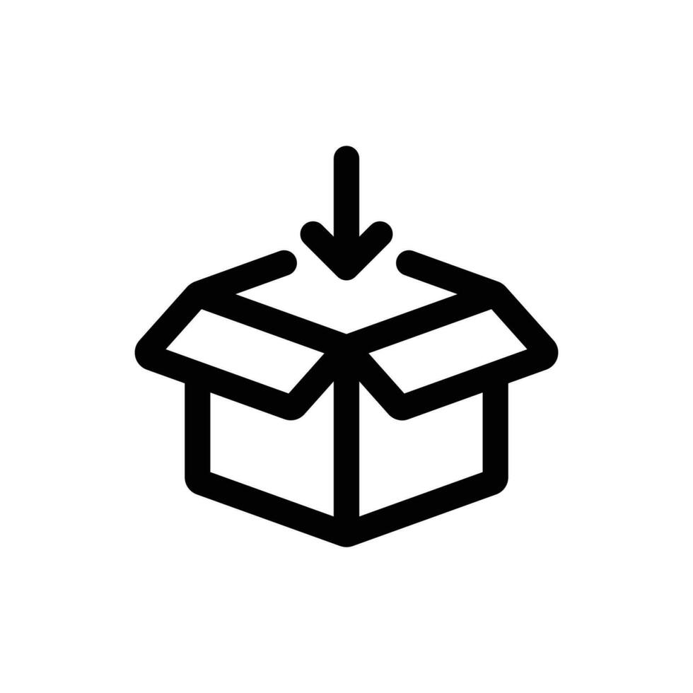Packing icon in trendy outline style isolated on white background. Packing silhouette symbol for your website design, logo, app, UI. Vector illustration, EPS10.