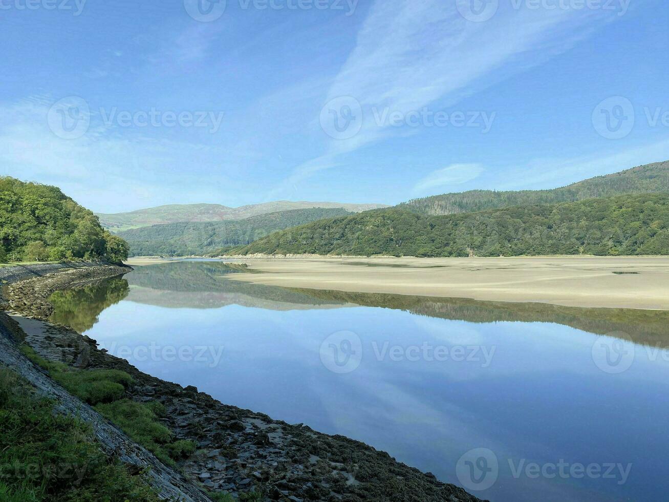 A view of the North Wales Countryside on the Mawddach Trail photo