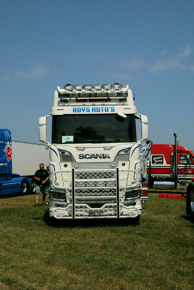 Whitchurch in the UK in JUne 2023. A view of a Truck at a Truck Show in Whitchurch Shropshire photo