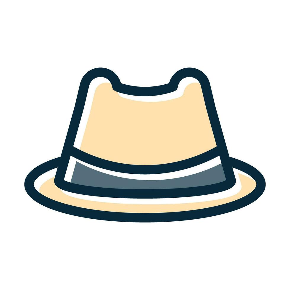 Hat Vector Thick Line Filled Dark Colors Icons For Personal And Commercial Use.