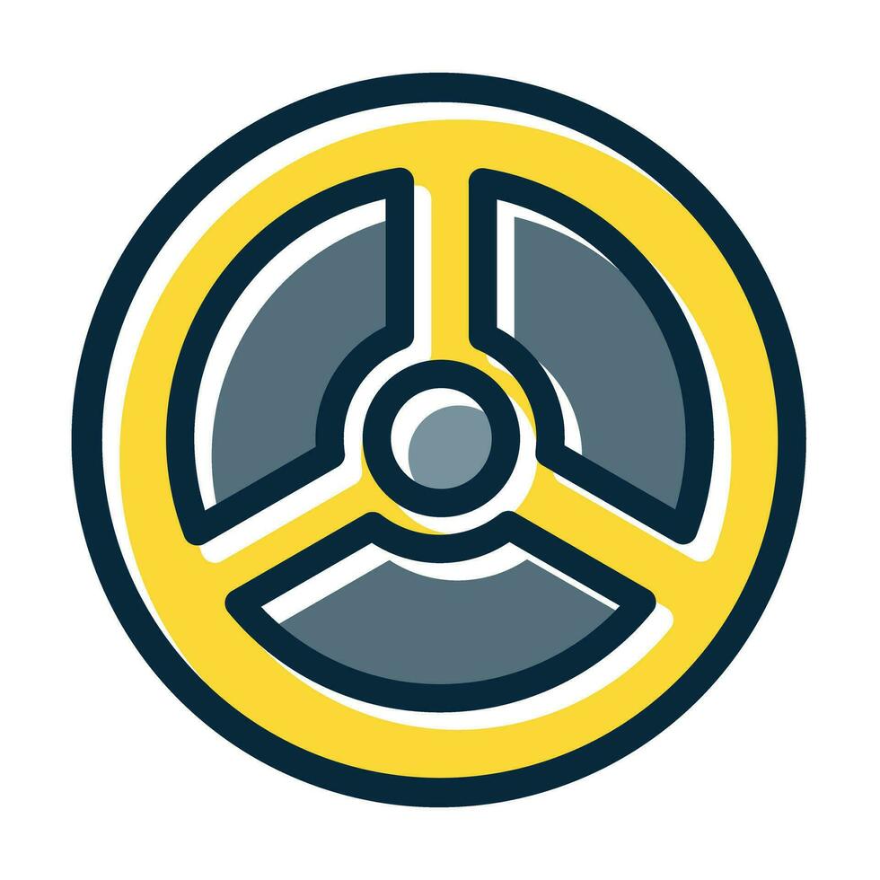 Nuclear Vector Thick Line Filled Dark Colors Icons For Personal And Commercial Use.