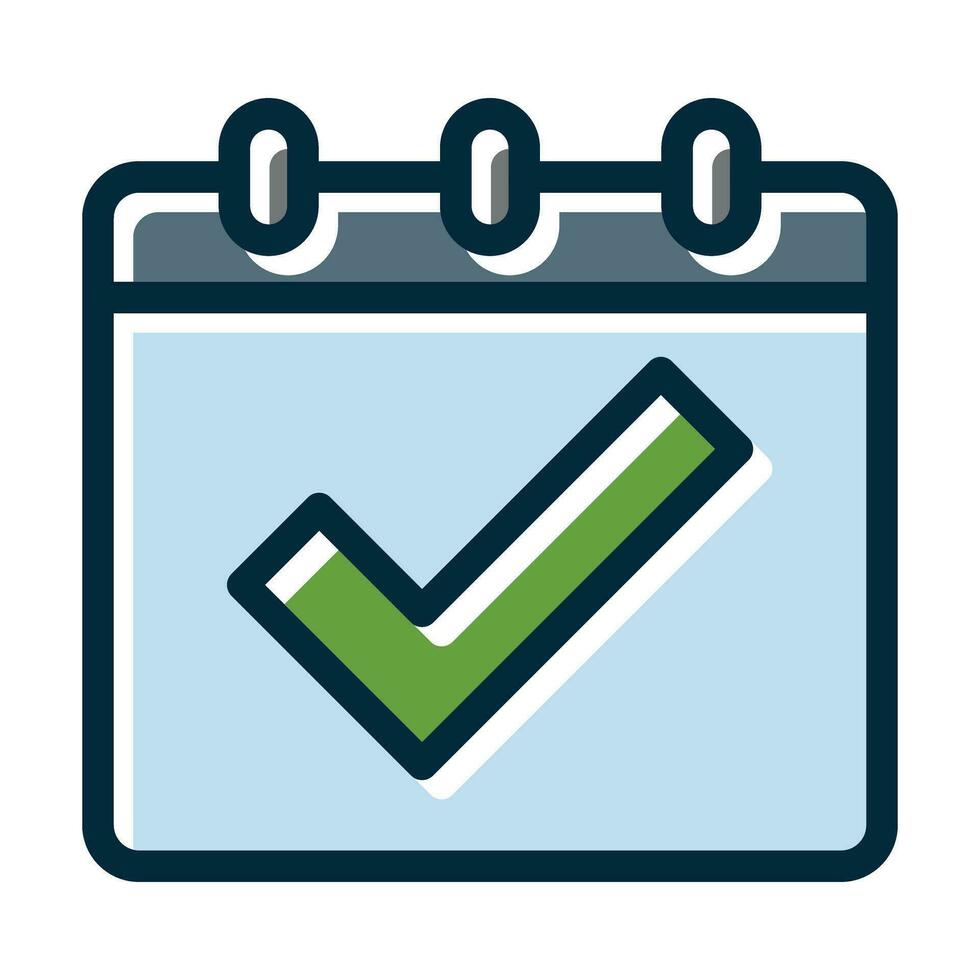 Appointment Request Vector Thick Line Filled Dark Colors Icons For Personal And Commercial Use.