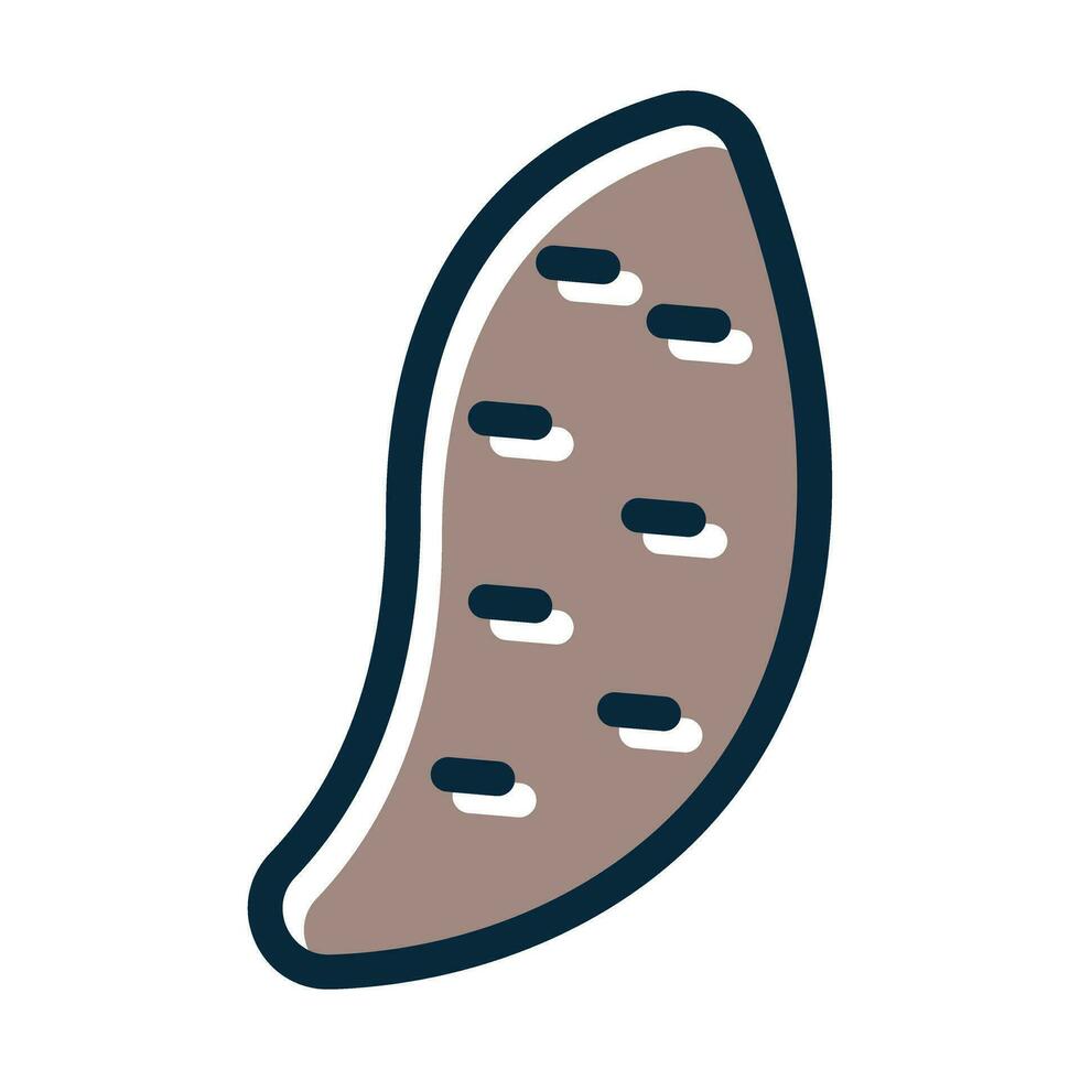 Yam Vector Thick Line Filled Dark Colors Icons For Personal And Commercial Use.