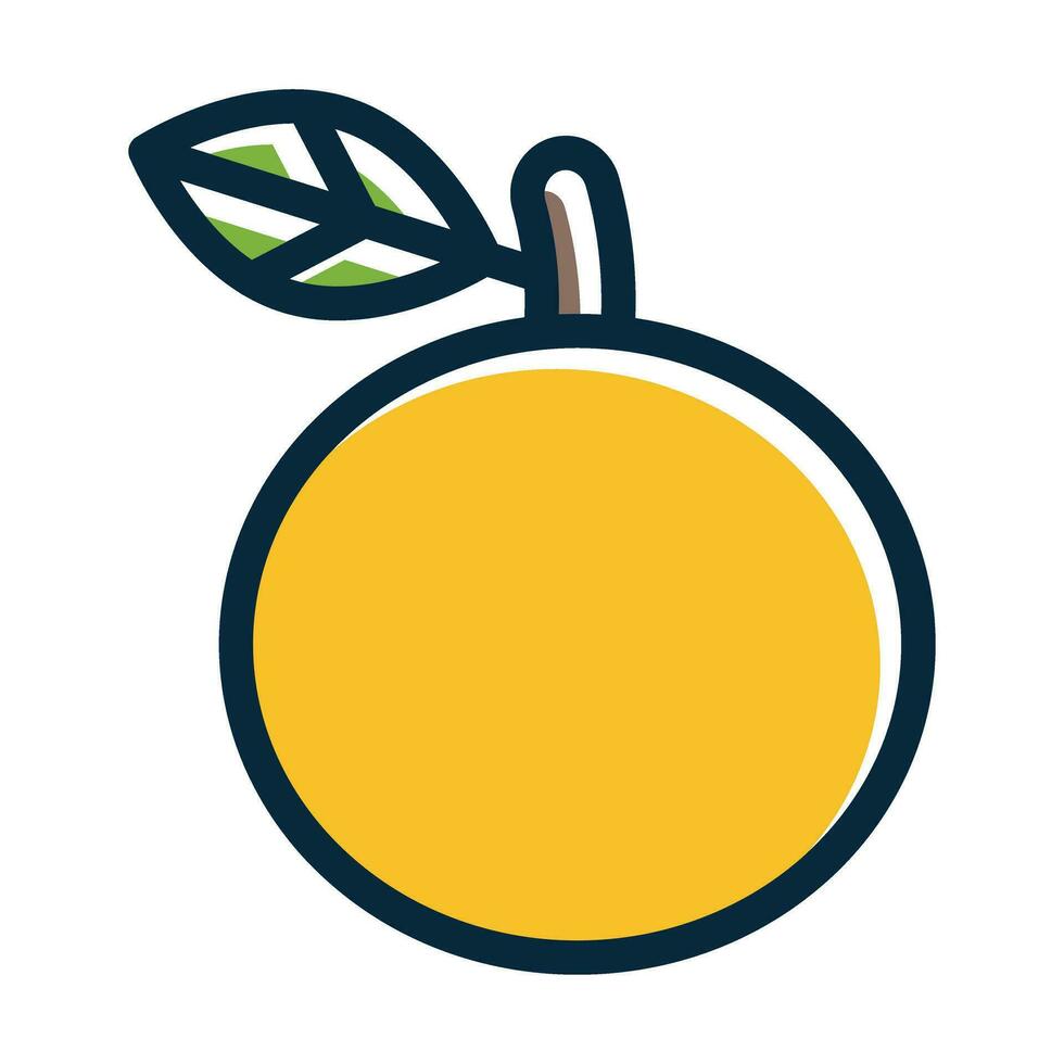 Clementine Vector Thick Line Filled Dark Colors Icons For Personal And Commercial Use.