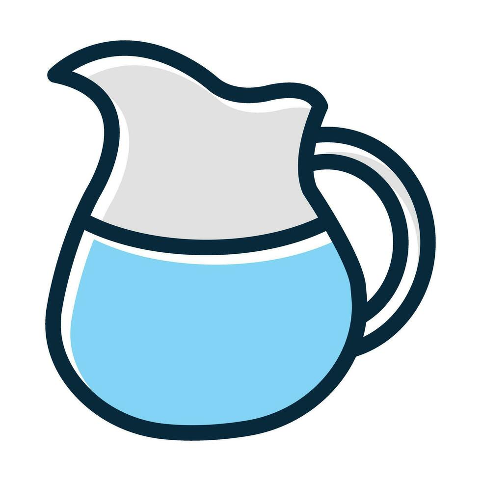 Jug Vector Thick Line Filled Dark Colors Icons For Personal And Commercial Use.
