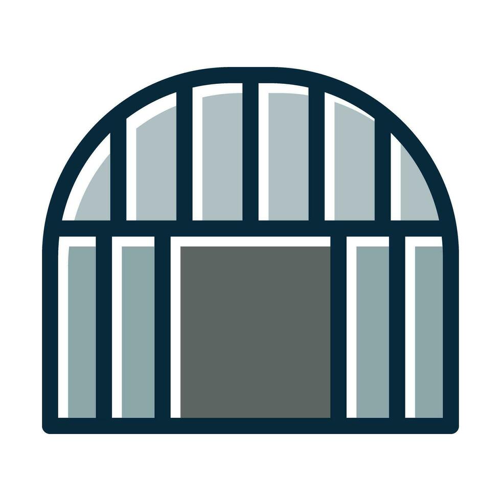 Hangar Vector Thick Line Filled Dark Colors Icons For Personal And Commercial Use.