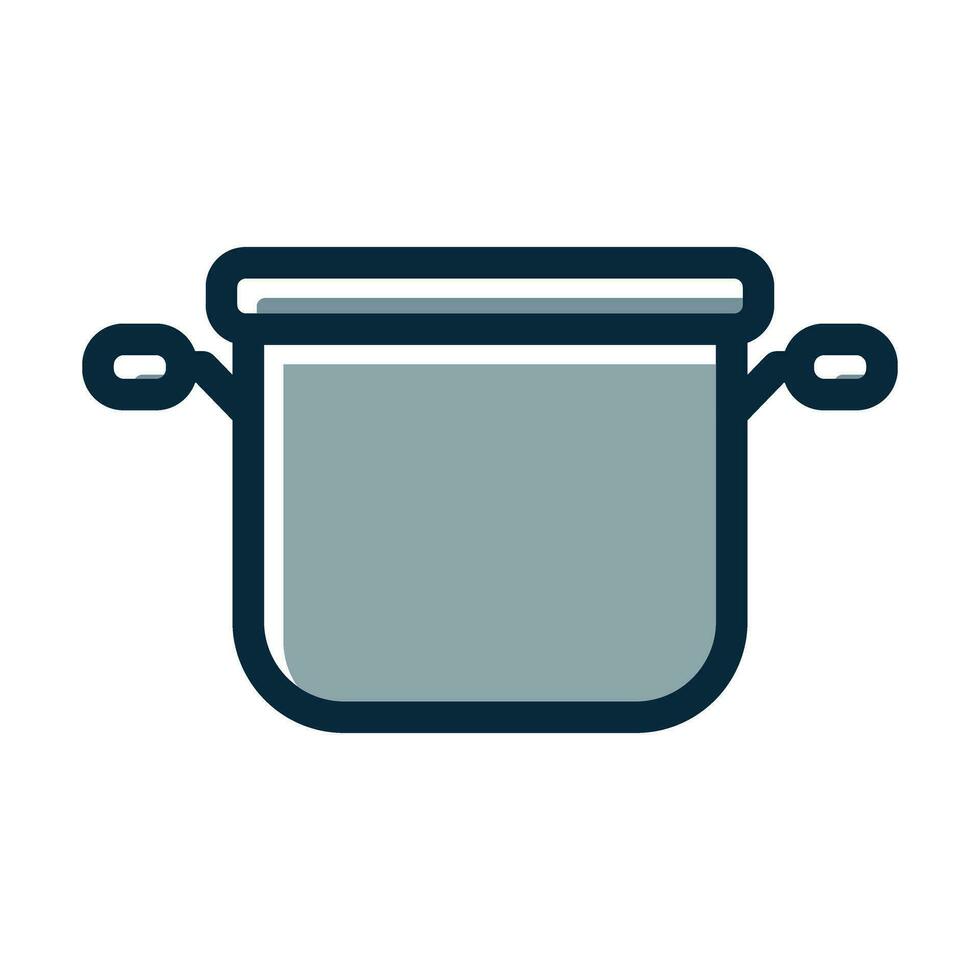 Soup Pot Vector Thick Line Filled Dark Colors Icons For Personal And Commercial Use.