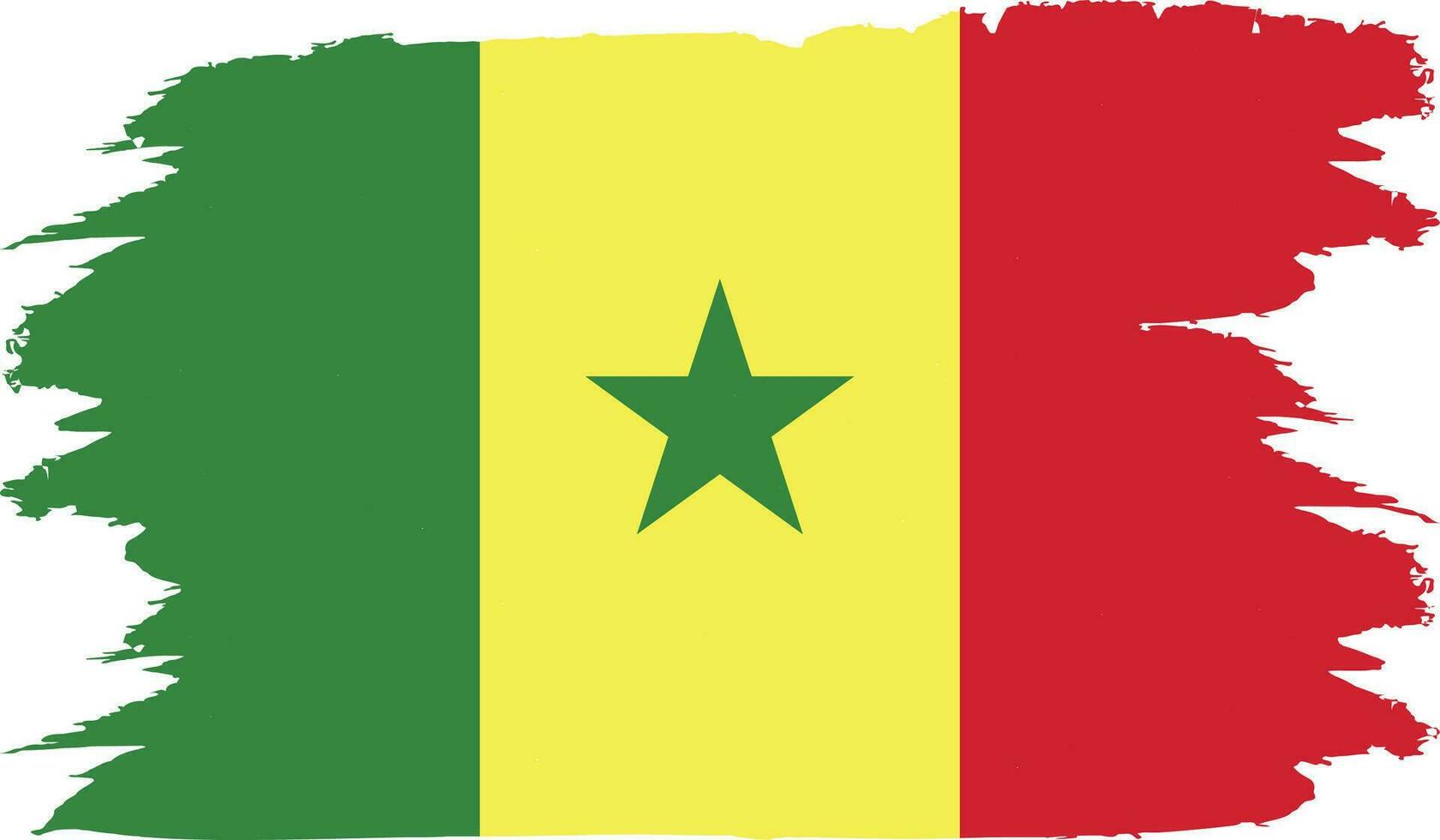 Senegal's official flag's vector colors a vector representation