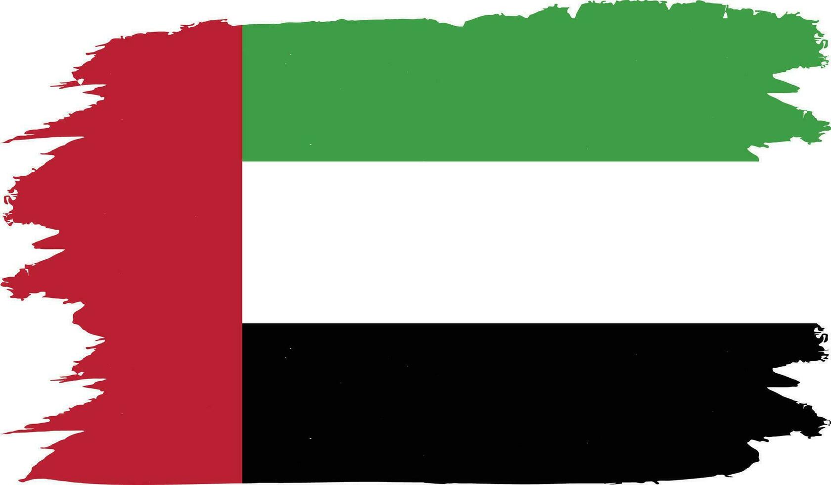 United Arab Emirates official flag's vector colors a vector representation