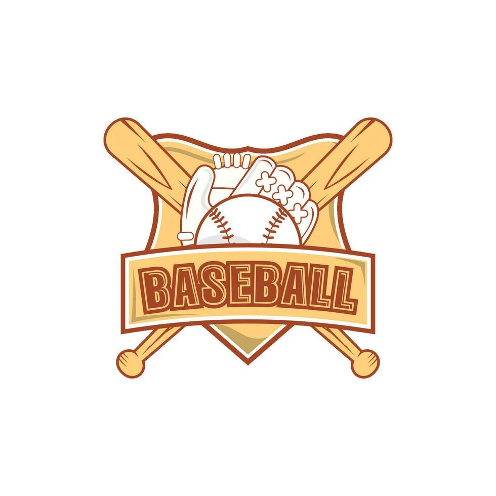 profesional béisbol modelo logo diseño, béisbol logo vector icono