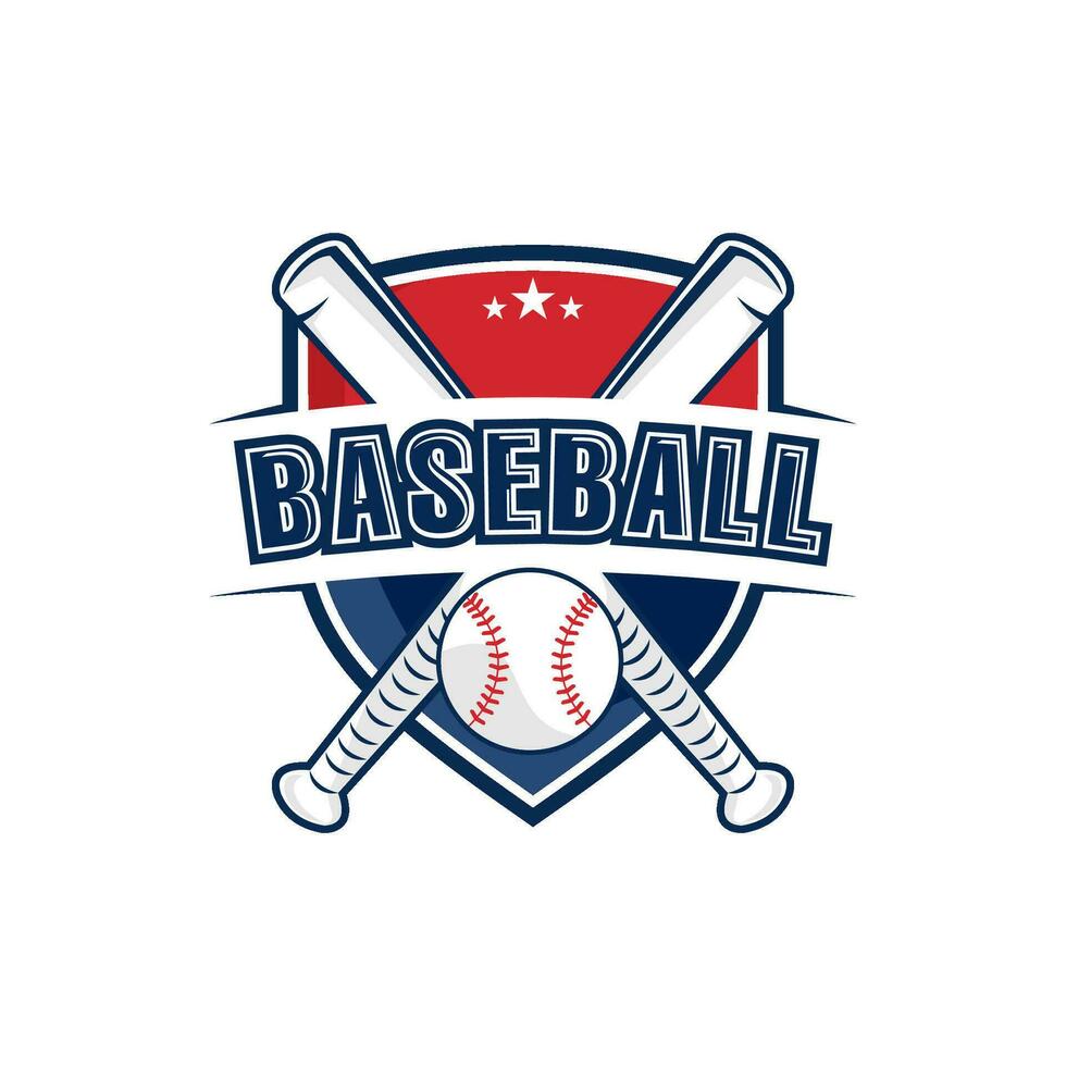 profesional béisbol modelo logo diseño, béisbol logo vector icono