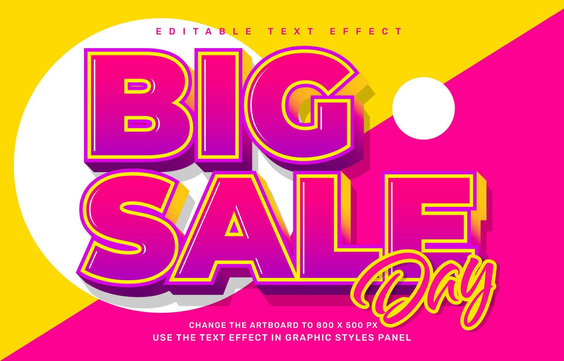 Big Sale Day editable text effect template 32877107 Vector Art at Vecteezy