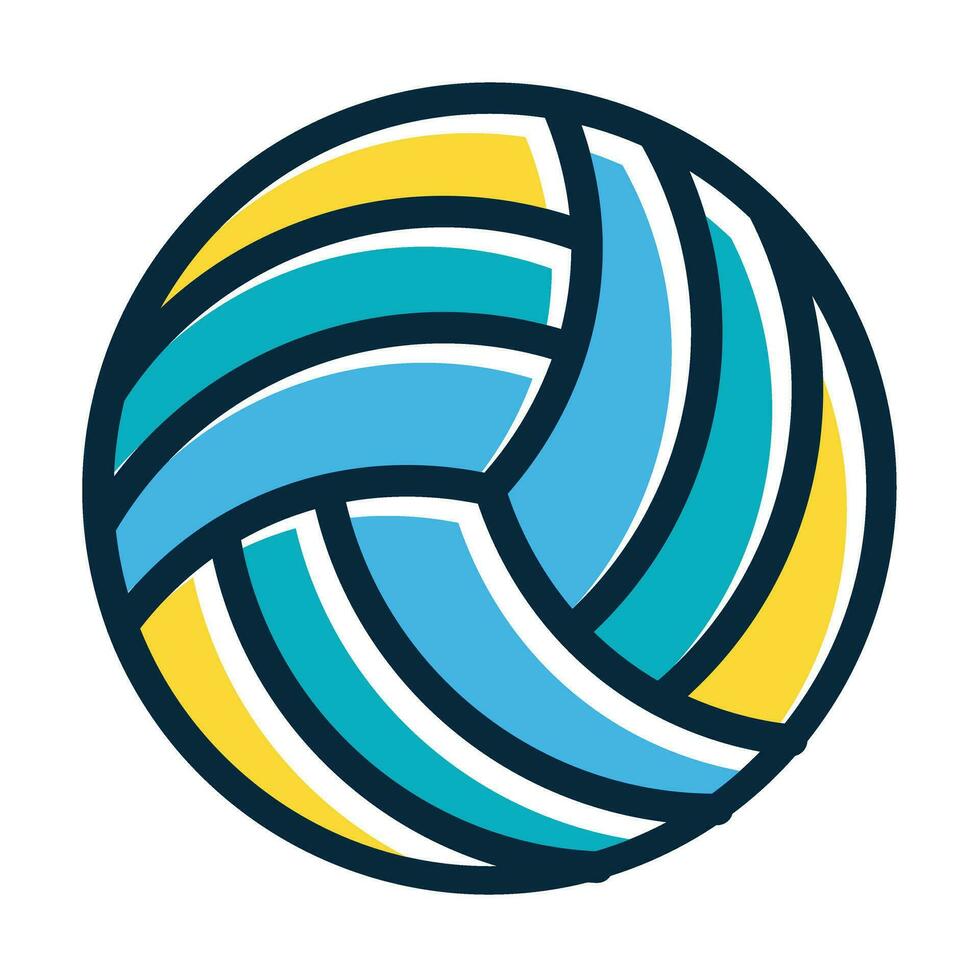 Volleyball Vector Thick Line Filled Dark Colors Icons For Personal And Commercial Use.
