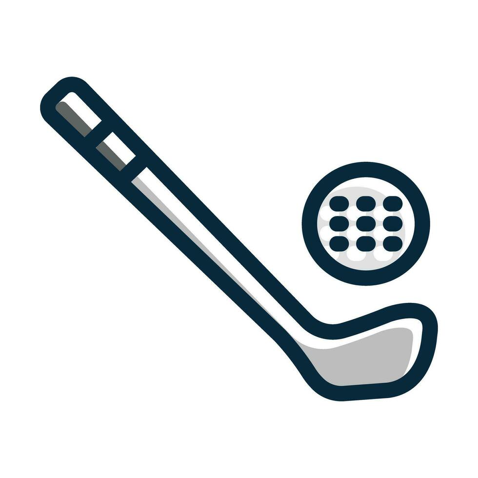 Golf Vector Thick Line Filled Dark Colors Icons For Personal And Commercial Use.