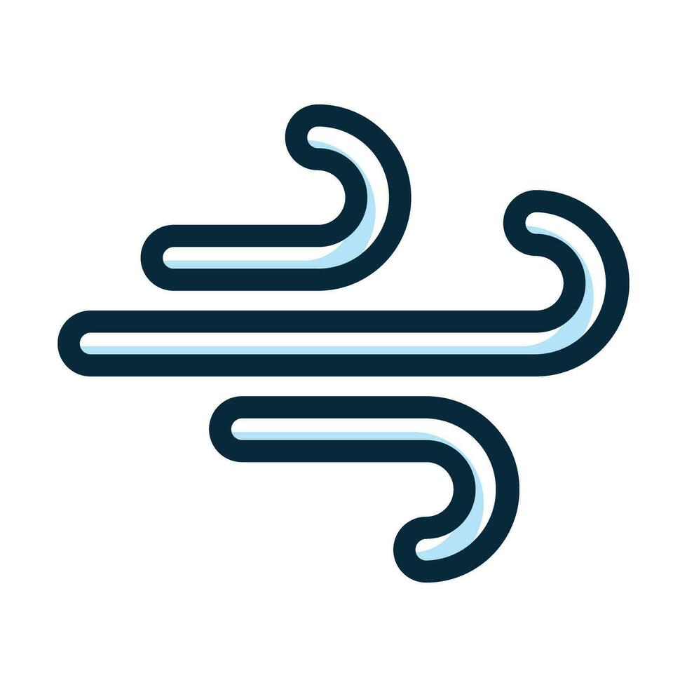 Wind Vector Thick Line Filled Dark Colors Icons For Personal And Commercial Use.