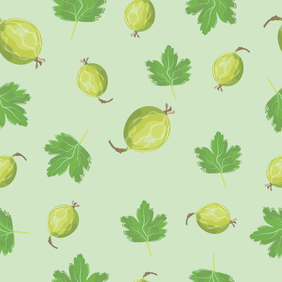 Green Gooseberry Pattern vector