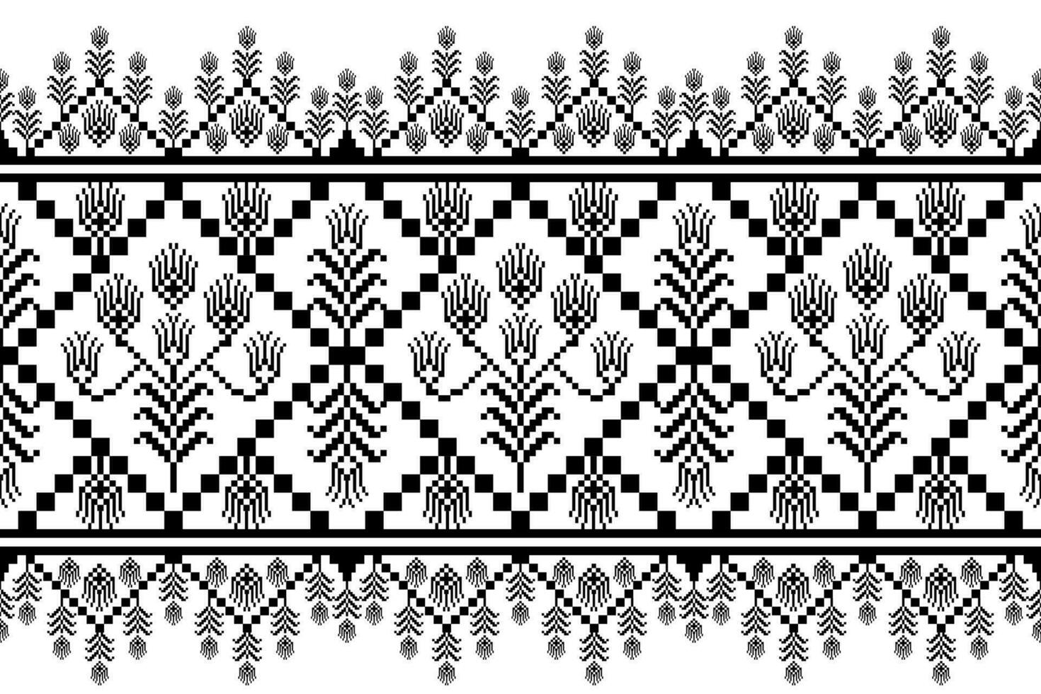 Black and white pixel art background vector