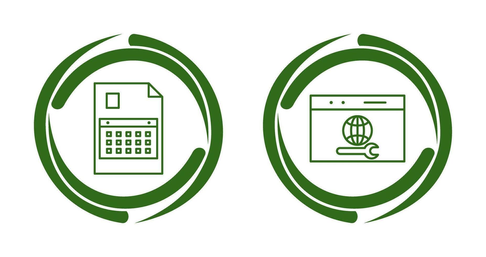 content planning and web support  Icon vector