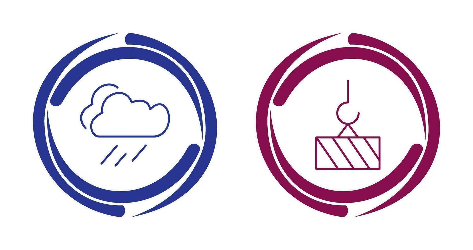 rain and heavy machinery  Icon vector