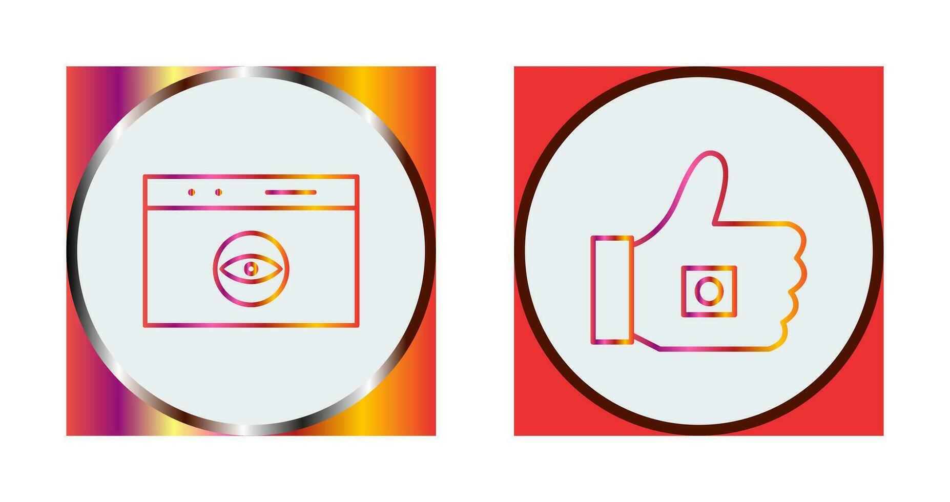 like marketing and web visibility Icon vector
