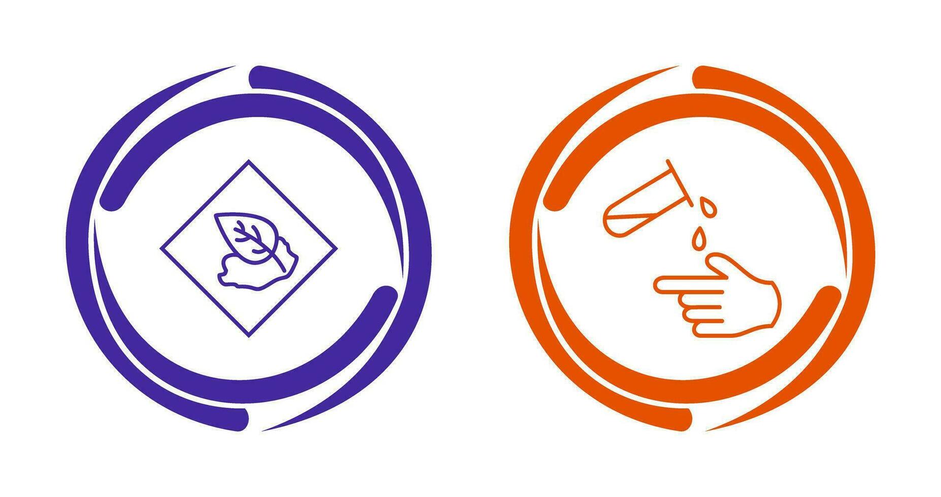 Environment hazard and Corrosive hazard  Icon vector