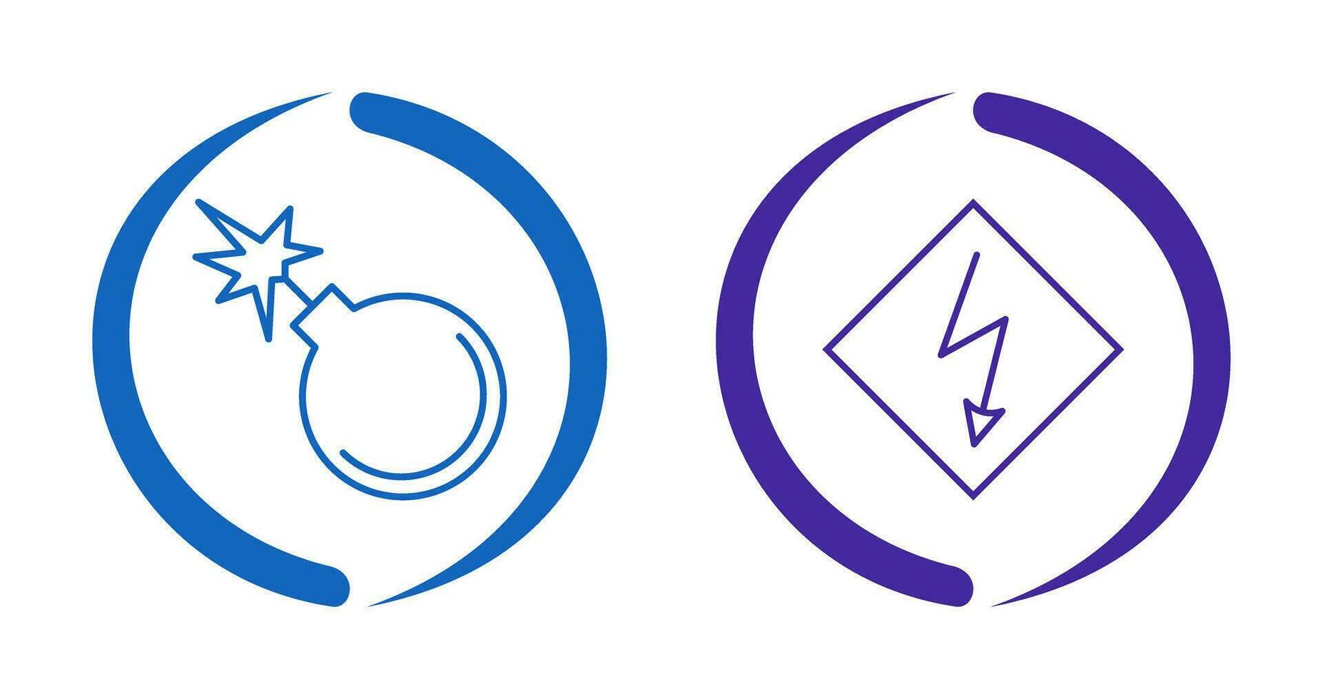 danger of explosion and high voltages  Icon vector